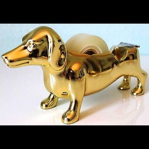 Gold Weiner Dog Tape Dispenser